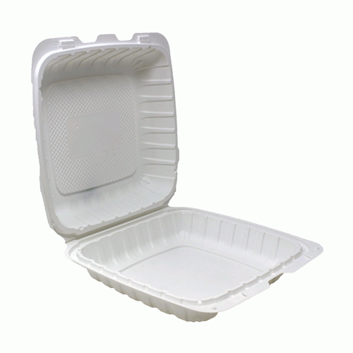 Dart Large Foam Carryout, Food Container, 3-Compartment, White
