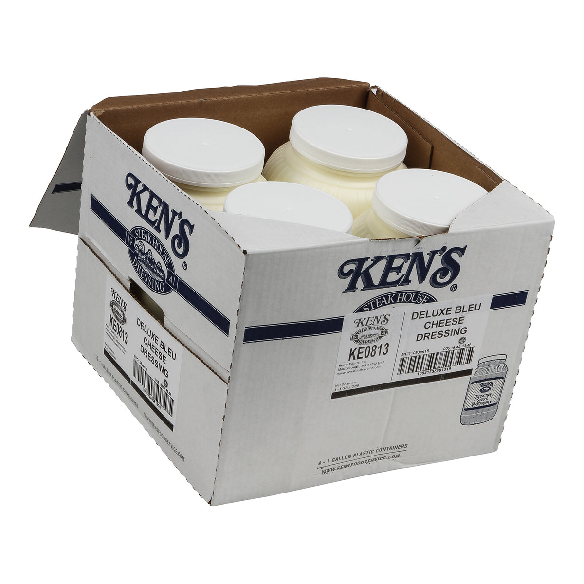 ken's blue cheese dressing Foods 1 Gallon Deluxe Bleu Stock up on this Kens Foods 1 gallon deluxe bleu cheese dressing for your salad bar Ken's Steak House Lite Chunky