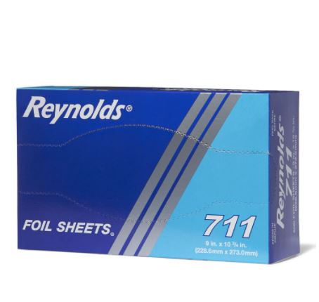 9 X 10.75 Pop-Up Aluminum Foil Wrap Sheets